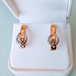 Vintage EQUESTRIAN BRIDLE Two-Tone Earrings
